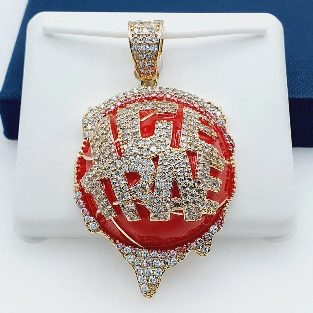 - 14K Gold Plated Cubic Zircon Pendant, INUS1BR250